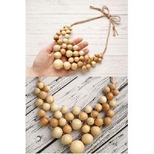 Wooden Beads Necklace, Packaging Type : Packet