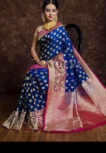 Silk Banarasi Sarees, Width : 44-45