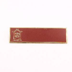 The Red and Gold Name/Logo Badge