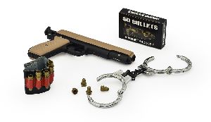 Special Police Gun Set With 50 Bullets and Handcuffs