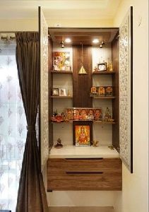Wooden Pooja Cupboard