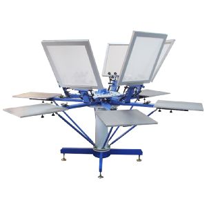 4 Station 4 Color Screen Printing Machine