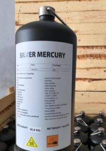 Virgin Silver Liquid Mercury 99.999%, Certification : ISO for mining