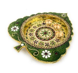 Decorative Thali / Dish for Pooja Diwali