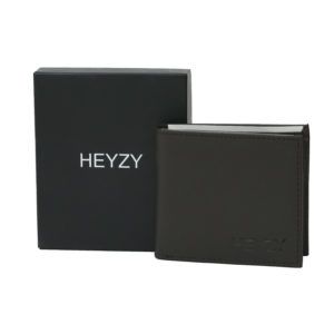 Heyzy Plain Black Bifold Wallet