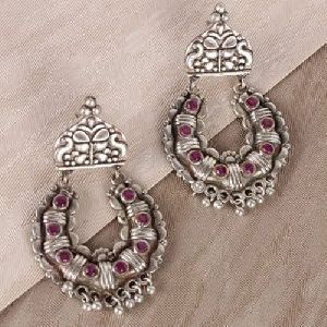 Silver Earring Temple Jewelry