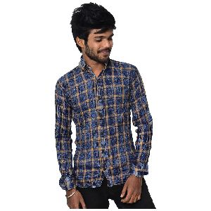 Men's Checkered Regular Fit Shirt - Multi Color