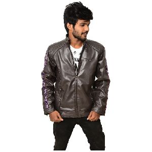 Men's Classic Leather Jacket - Brown