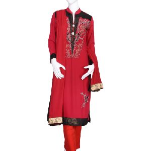 churidar with long overcoat