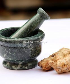 Green Indian Marble Mortar and Pestle