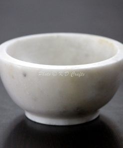 Unique White Dry Fruit Marble Serving Bowl