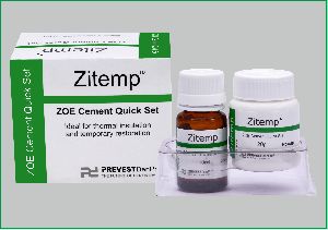 zitemp zinc oxide dental cement