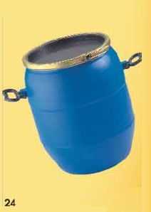 40 Ltrs Round Full Open Mouth Barrel with C Shape Metal Ring