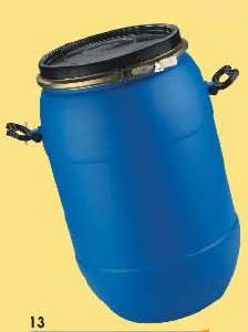 65 Ltrs Round Full Open Mouth Barrel with V Shape Metal Ring