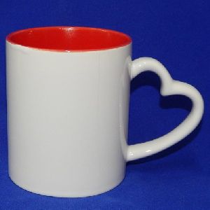 Sublimation Heart Handle Mug Colored Mug