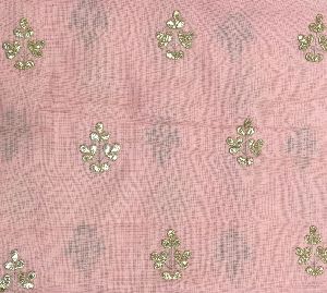 Kota Chex Fabric with Work