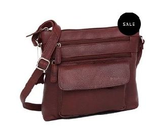 Ladies Brown Leather Crossbody Bag