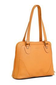Ladies Yellow Leather Shoulder Bag