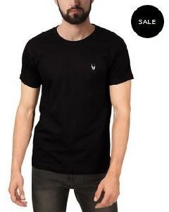 Mens Black Round Neck T-Shirt