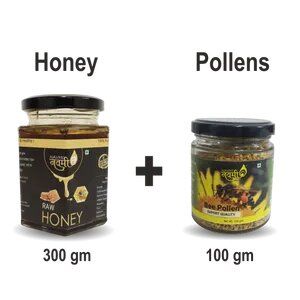 Honey (300 Gm) &amp; Bee Pollen (100 Gm)