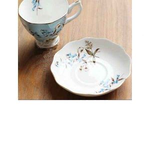 Bone China Fern Leaf Tea Cup Saucer Set