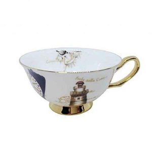 Bone China Nautical Design Tea Cup Saucer Set