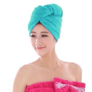 Green Bamboo Hair Wrap Towel