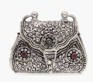 Exceptional sterling silver small handbag