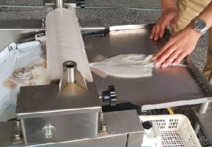 Squid Skinning and slicing processing machine