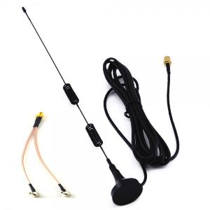 5dbi 4G LTE Antenna Booster 698-960/1700-2700Mhz With Magnetic Base 3M SMA Female To 2 X TS9 Male Ca