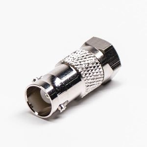 BNC Female To F Male Straight Adapter Nickel Plated