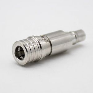 QMA Male Adapter Straight Male To Female Coaxial Connector Nickel Plating