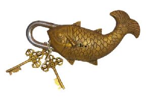 Brass Fish Shaped Padlock
