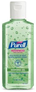 PURELL Advanced Hand Sanitizer Soothing Gel 4 fl oz Portable Flip Cap Bottle