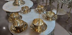 Brass Cup Plate Set