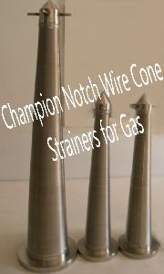 Notch Wire Cone Strainer for Gas