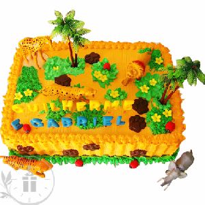 Safari Pineapple Zoo Cake