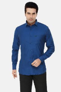 Dark Blue Pure Cotton Formal Shirt