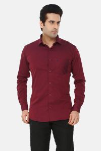 Donzell Maroon Pure Cotton Formal Shirt