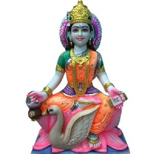 Multicolor Marble Laxmi Statue