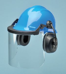 Safety Helmet with Shield & Ear Muffs