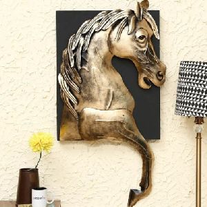Gold Iron Horse Wall Hanging Wall Art