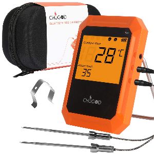 Best Smart Bluetooth BBQ Grill Thermometer Upgraded Stainless Dual Probes Safe to Leave in Outdoor Barbec
