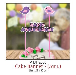 Anniversary cake banner