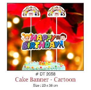 cake banner cartoon