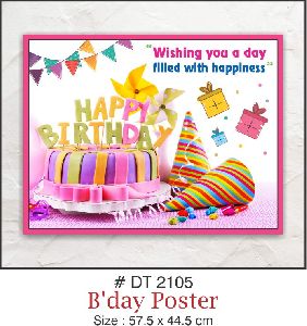 Happy Birthday Paper Poster