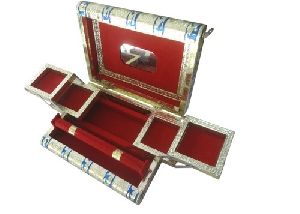 Silver Golden Oxidized Jewellery Box