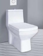 One Piece Square Commode