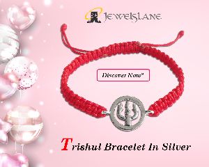 Buy Trishul Bracelet In Silver
