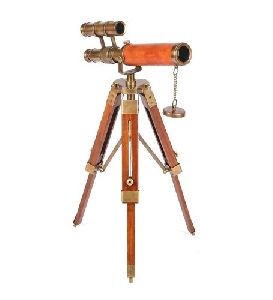 Wooden Telescope with Tripod Stand